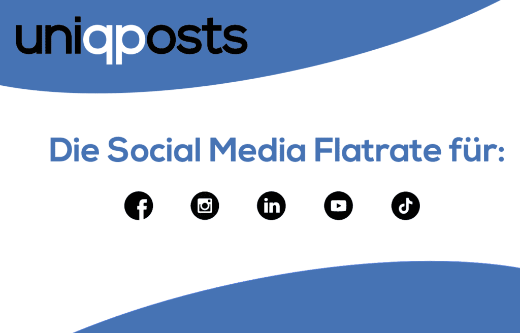 Social Media Abo, Social Media Flatrate, Facebook, TikTok, Instagram, LinkedIn